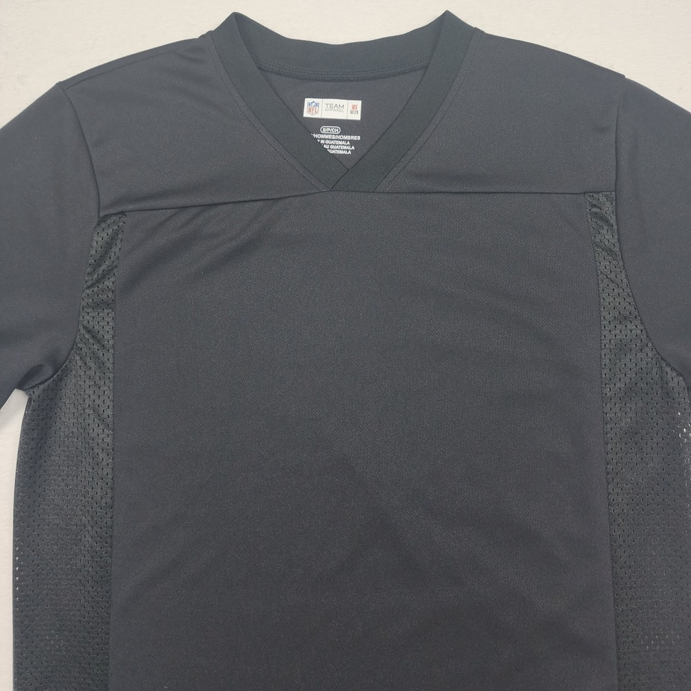 Carolina Panthers Shirt Mens Small Black NFL Team Apparel Jersey V Neck Mesh - Picture 2 of 9